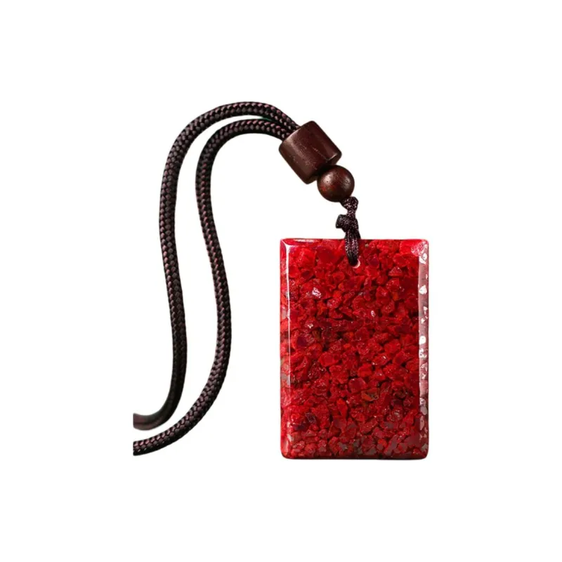 Octave Space Reconstructed Cinnabar Jade Necklaces Unisex-3