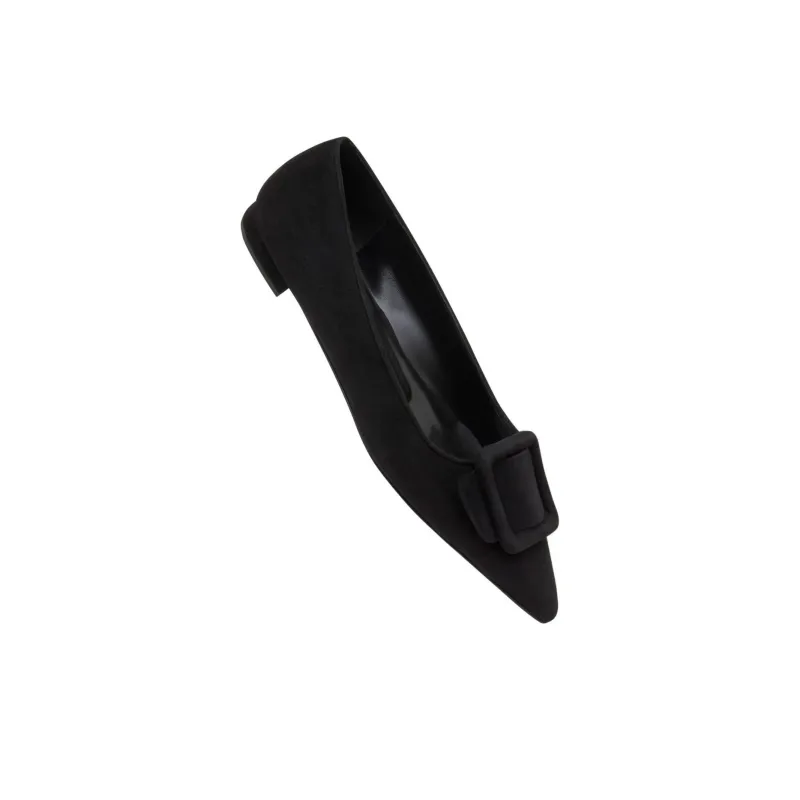 MANOLO BLAHNIK Casual Single Shoes 1cm Women's Black-3
