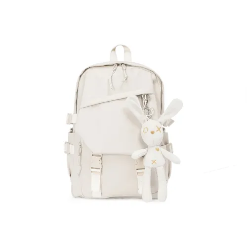 JRs College Style Backpack Cream