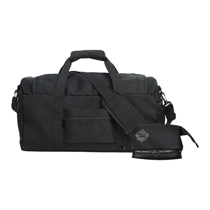 LOHAS Travel Polyester PU Water Resistant Wear Resistant Twill Gym Bag Large Size Unisex Black-0