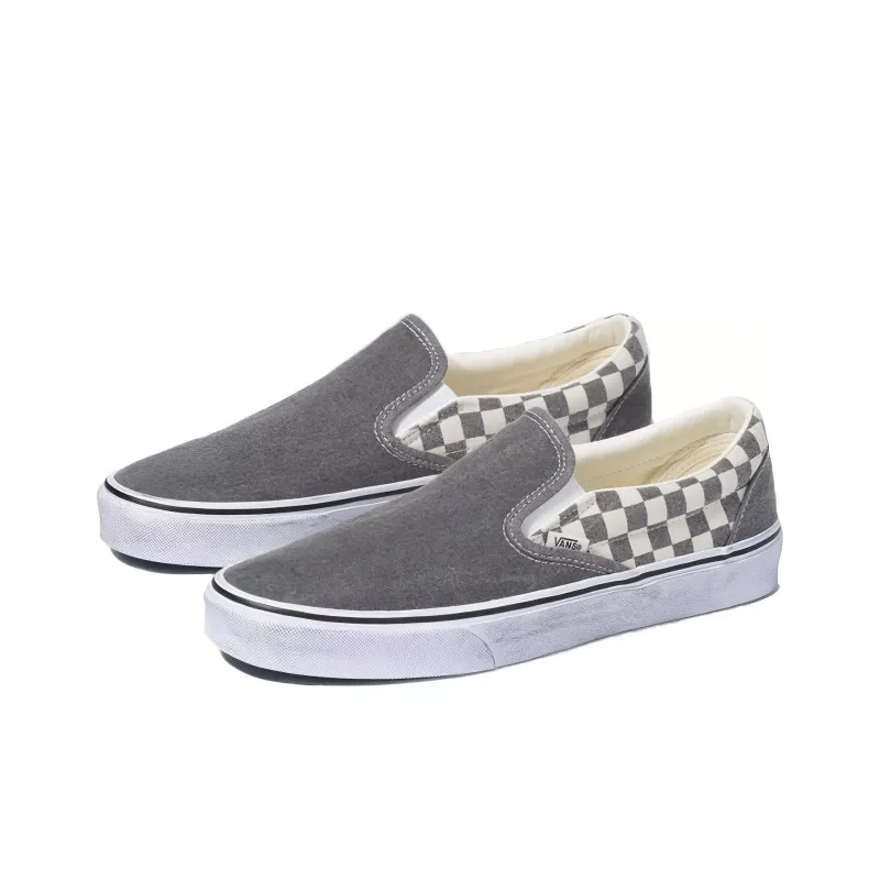 Vans Classic Slip On Washed Asphalt Checkerboard-1