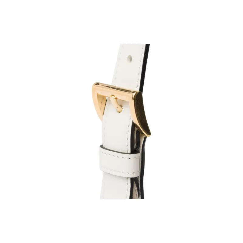 PRADA Leather Handbag, Shoulder Bag Women's White-5