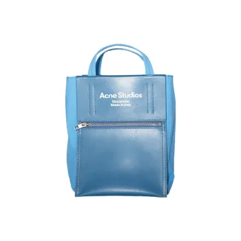 Acne Studios Polyamide With Calfskin Tote Bag Shopping Bag Shoulder Bag Handbag Women's Blue