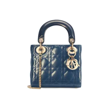 DIOR Lady Dior Calfskin Dior Bag Shoulder Bag Crossbody Bag Handbag Mini Women's Light Midnight Blue