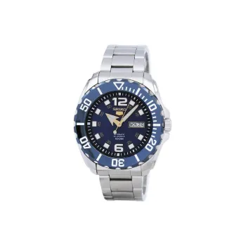SEIKO Automatic Mechanical Movement Stainless Steel Strap Watch Unisex Blue Dial