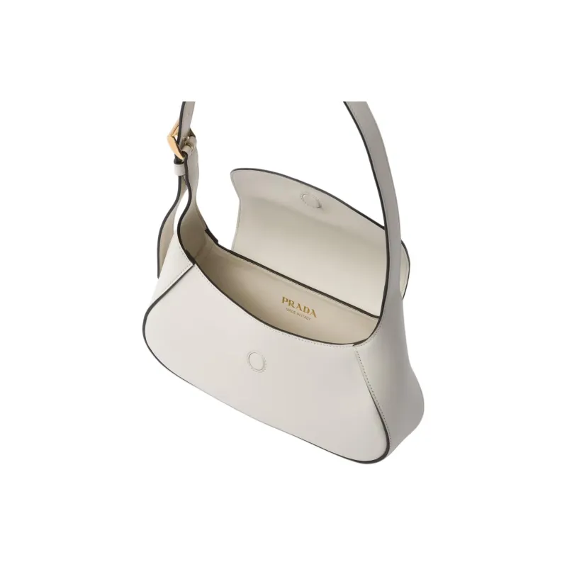 PRADA Leather Handbag, Shoulder Bag Women's White-3