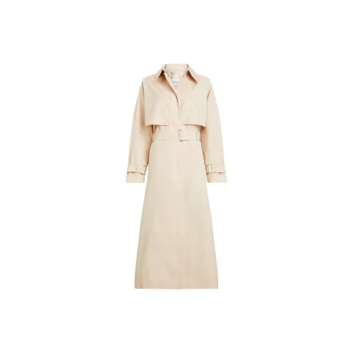 Calvin Klein Trench Coats Women's Khaki