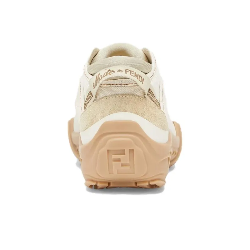 FENDI Monogrammed Panel Lace Up Sneakers-4