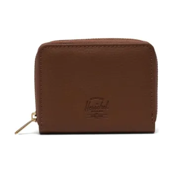 Herschel Litchi Grain Artificial Leather Wallet Unisex Saddle Brown