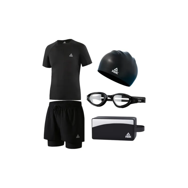 PEAK Swimming Sets Polyester Pool Men's Black-5