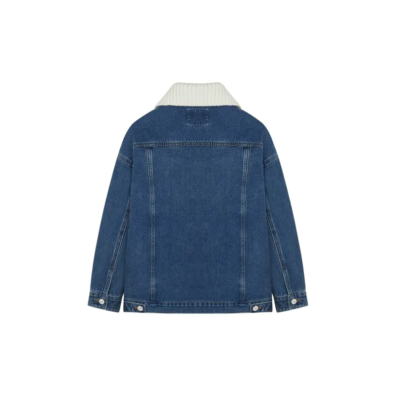 Teenie Weenie Cropped Coats Women's Medium Blue-1