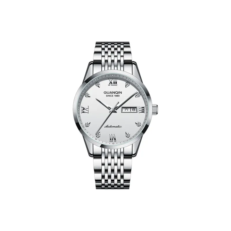 GUANQIN GJ16262 Automatic Mechanical Movement Stainless Steel Watchband Watch Men's Watches Black Dial-4