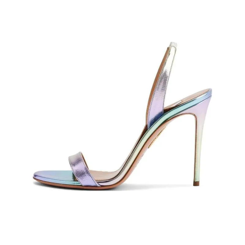 AQUAZZURA Sheeva 105mm Iridescent Pumps-0
