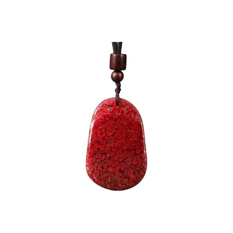 Octave Space Reconstructed Cinnabar Jade Necklaces Unisex-2