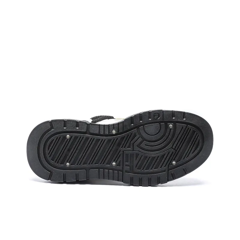 Meiretu Abrasion Resistant Height Increasing Low Top Skateboard Shoes Men's Black-4