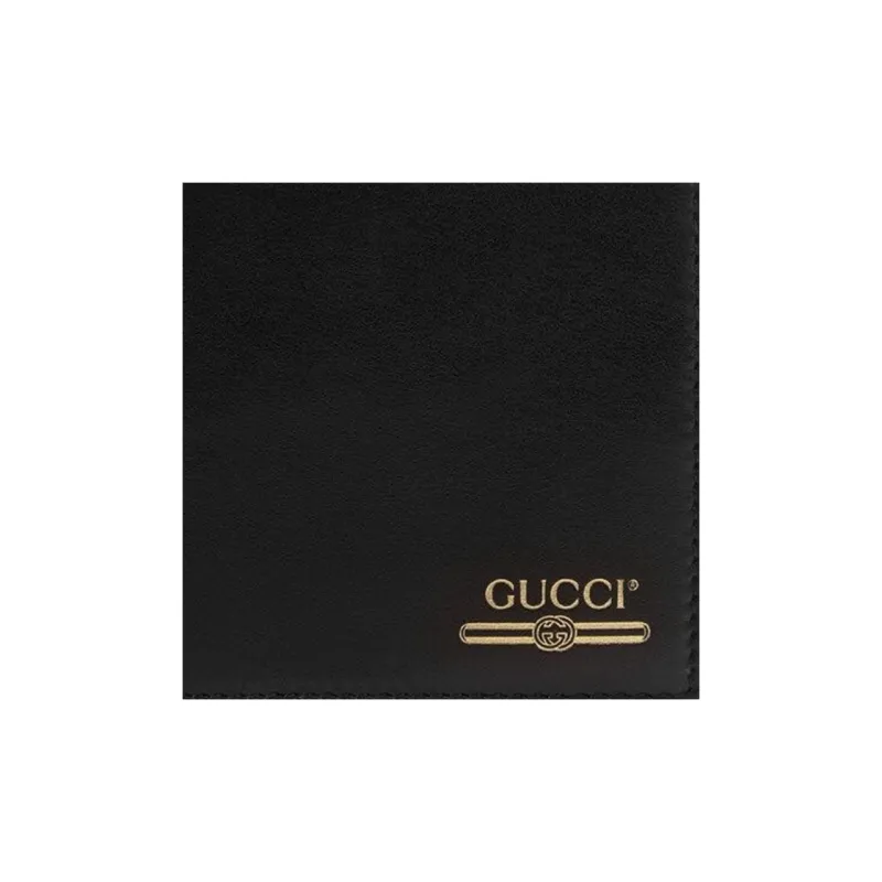 GUCCI Leather Coin Pocket Card Holder Wallet Regular Men's Black-3