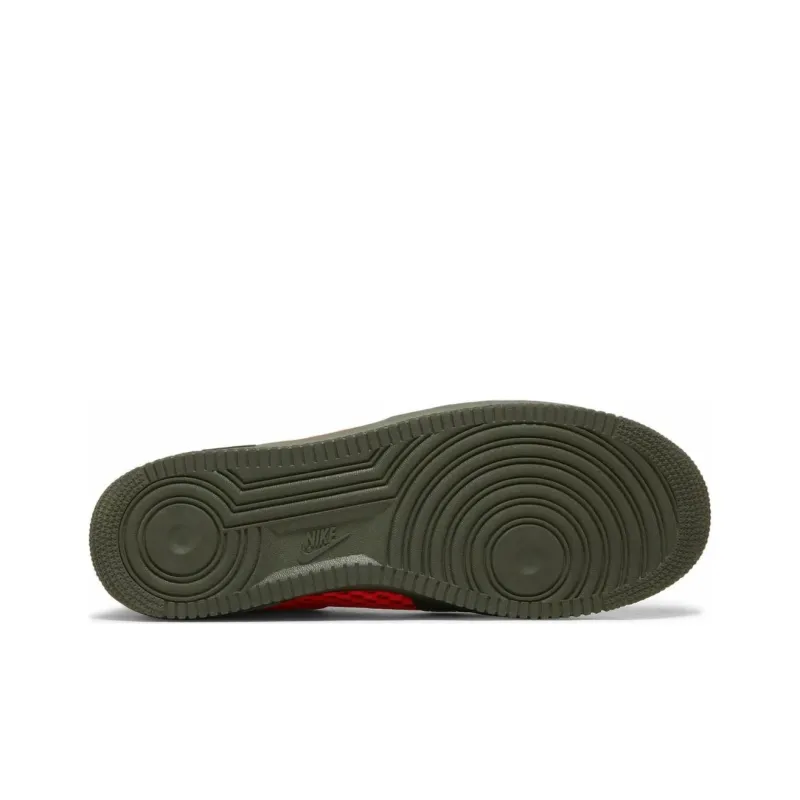 Nike Sf Air Force 1 Mid Cargo Khaki Total Crimson-4