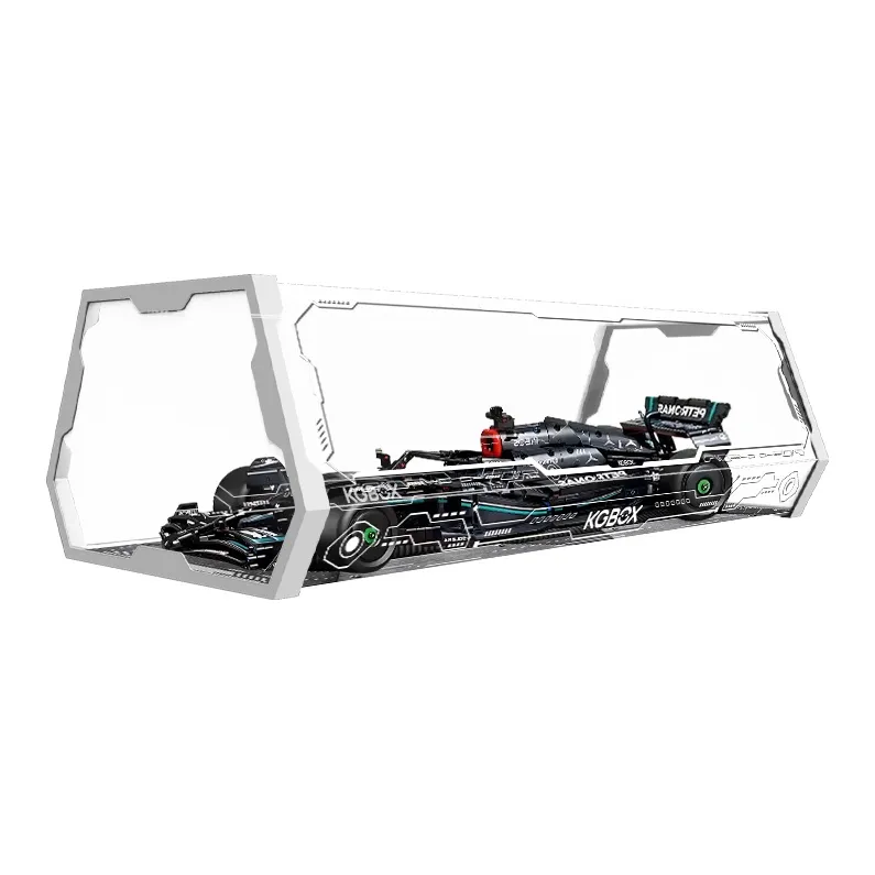KGBOX Building Block Technic 42171 Mercedes F1 Formula Racing Figure Acrylic Display Case Model Accessories-6