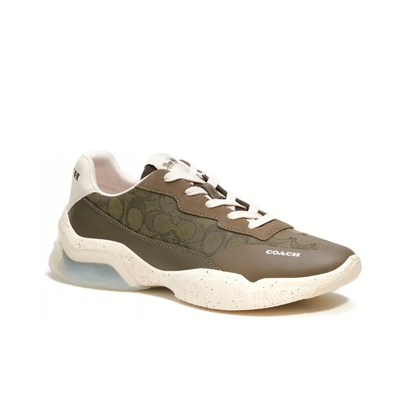 COACH Anti Slip Wear Resistant Low Top Running Shoes Men's Green-2