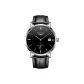 White Case Black Dial Black Leather