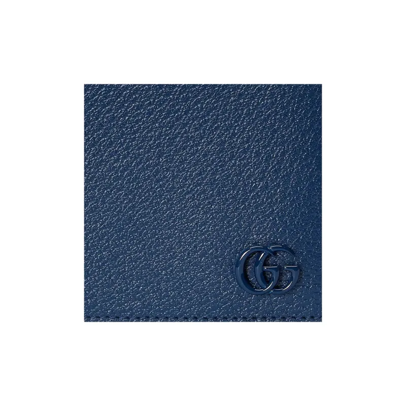 GUCCI GG Marmont Leather Wallet Regular Men's Royal Blue-5