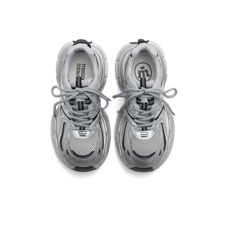 MASOOMAKE Abrasion Resistant Height Increasing Low Top Chunky Sneakers Women's-2