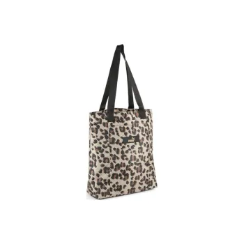 PUMA Fabric Tote Bag Shopping Bag Handbag Regular Women's Leopard
