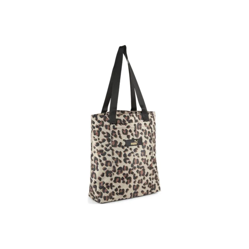 PUMA Fabric Tote Bag Shopping Bag Handbag Regular Women's Leopard-0
