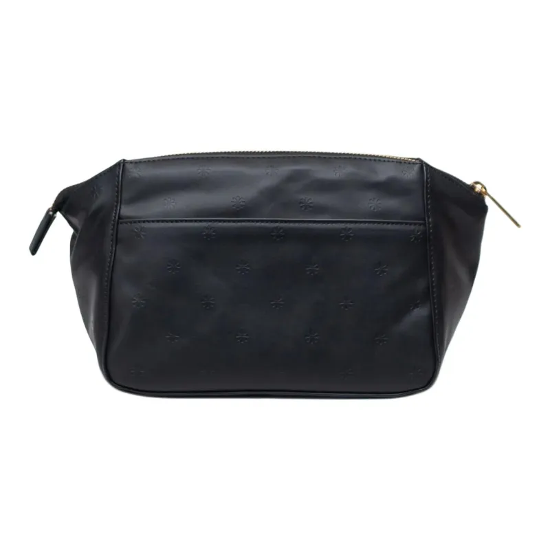 Herschel Litchi Grain Vegan Leather Toiletry Bag Unisex Black-2