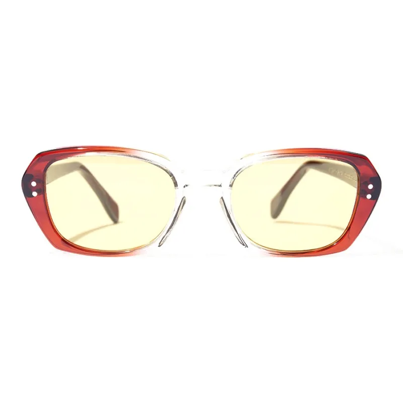 OUR LEGACY Acetate Irregular Shape Sunglasses Unisex Red-1