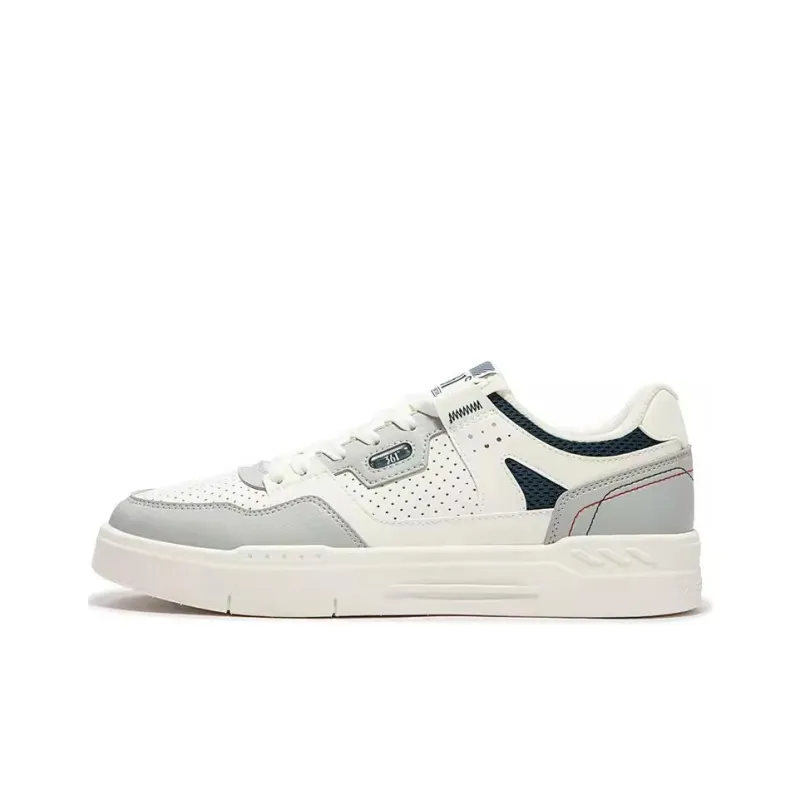 361° Slip Resistant Cushioning Low Top Skateboard Shoes Men's White Gray-0