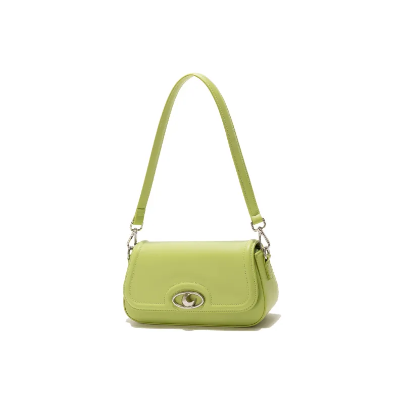 MOONDEMIMA Synthetic Leather Shoulder Bag Regular Women's Ecru/Black/Fruit Green/Light Sea Blue-1