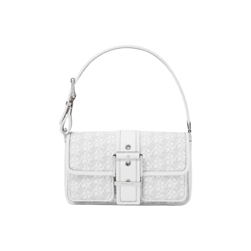 MICHAEL KORS Canvas Handbag, Shoulder Bag Medium Size Women's White-0