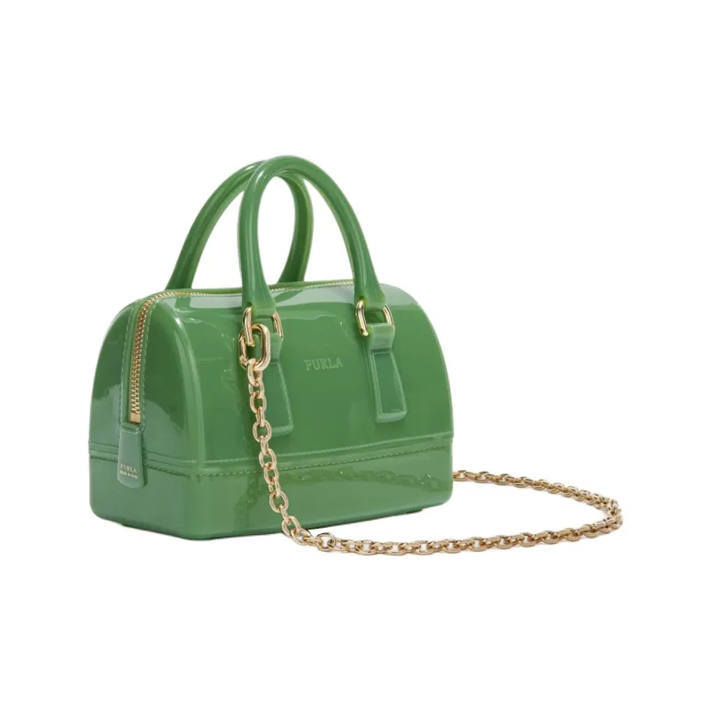 Furla Candy PVC Shoulder Bag, Crossbody Bag, Handbag Mini Women's Green-1