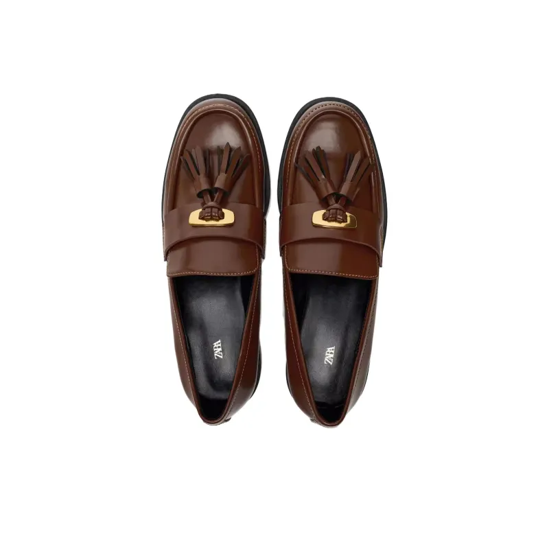 ZARA Loafers Women's Brown-5