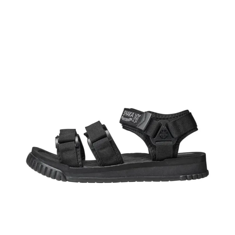 SHAKA Neo Bungy Hook and Loop Beach Sandals Unisex Black-0