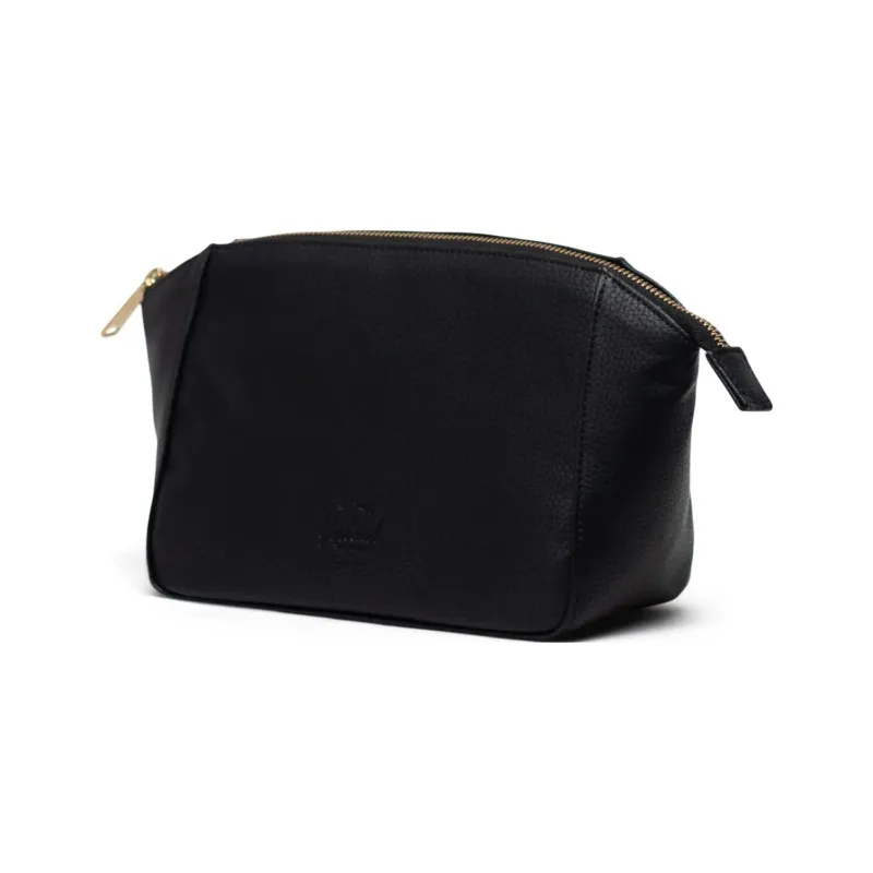 Herschel Pure Vegan Leather Toiletry Bag Unisex Black-1