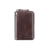 Coffee (Top Grain Cow Leather) 12 Card Slot (Anti-Skimming)