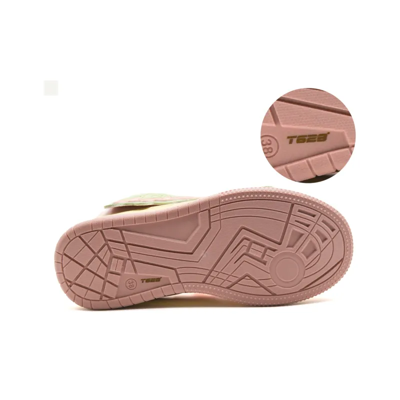 T628 Letter Puffy Shoes Anti Slip Wear Resistant Low Top Skateboard Shoes Unisex-4