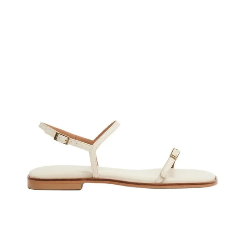 FLATTERED Strap Sandals 1cm Women's White-1