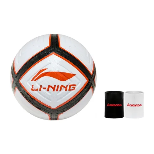 LiNing Size 5 Soccer TPU Unisex White Black