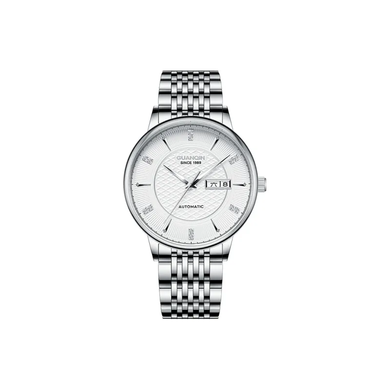 GUANQIN GJ16298 Automatic Mechanical Movement Stainless Steel Watchband Watch Men's Watches Black Dial-3