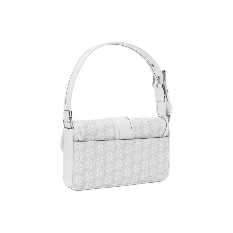 MICHAEL KORS Canvas Handbag, Shoulder Bag Medium Size Women's White-1