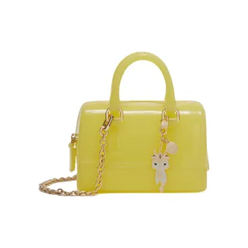 Furla Candy PVC Shoulder Bag, Crossbody Bag, Handbag Mini Women's Gold