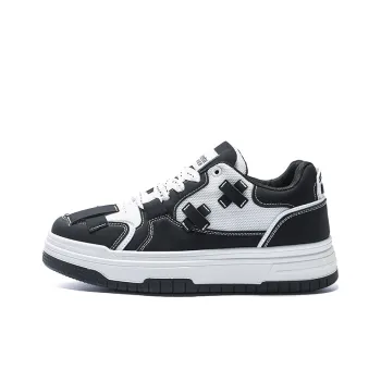 Meiretu Durable Lightweight And Breathable Low Top Skateboard Shoes Men's Black