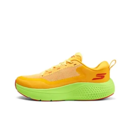 Skechers Cushioning Wear Resistant Low Top Running Shoes Men's Orange Green