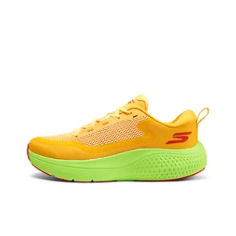 Skechers Cushioning Wear Resistant Low Top Running Shoes Men's Orange Green-0