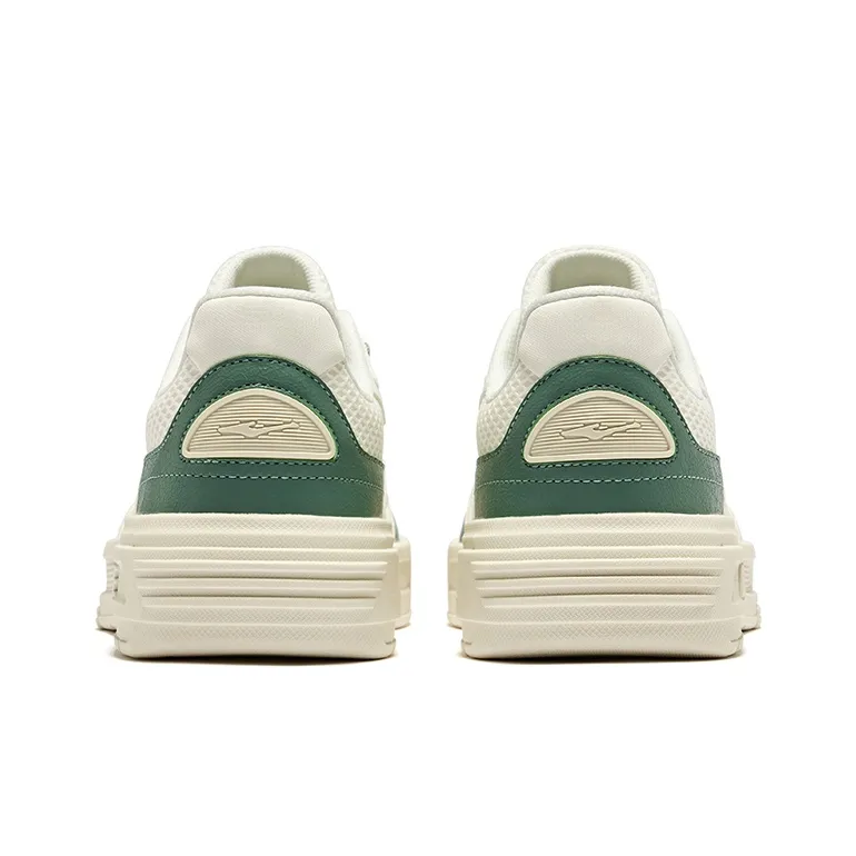 Erke Pungent Smell Durable Breathable Low Top Skateboard Shoes Men's Microcrystal White Pine Frost Green-3