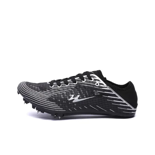 Binary Cushioning Anti Slip Wear Resistant Breathable Lightweight Rebound Low Top Running Shoes Unisex Black