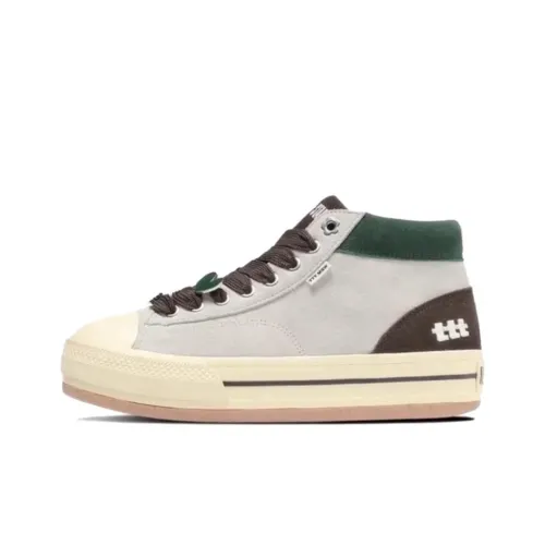 Converse All Star Skateboard Shoes Men Mid-Top White/Brown Green